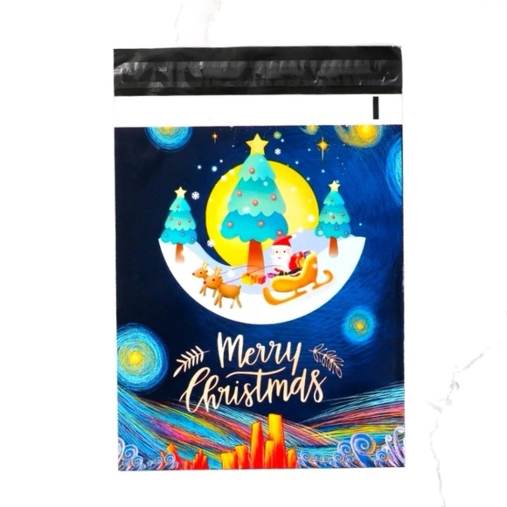 Super 👍 10 pcs of Merry Christmas 10 X 13 Poly Mailers 🎄